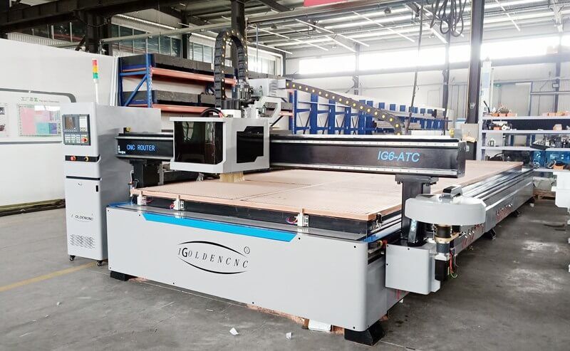 nesting CNC Wood Cutting Machine at Work